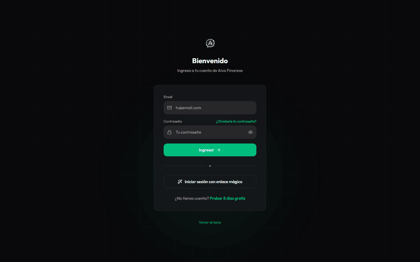 Aiva Finanzas dashboard