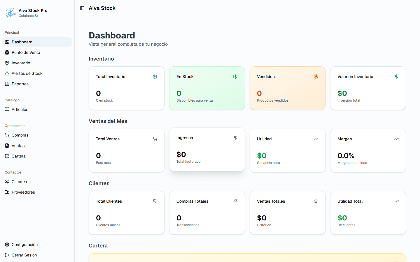Aiva Stock dashboard